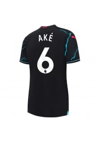 Fotbalové Dres Manchester City Nathan Ake #6 Dámské Třetí Oblečení 2023-24 Krátký Rukáv